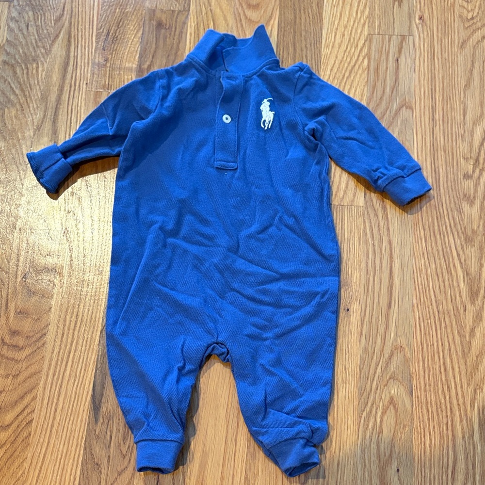 Polo by Ralph Lauren Blue Kids Footie